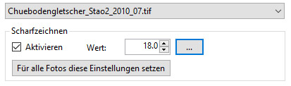 Before/After images: Bild schärfen.