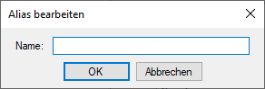 Alias bearbeiten