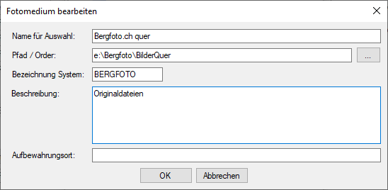 Fotomedium bearbeiten